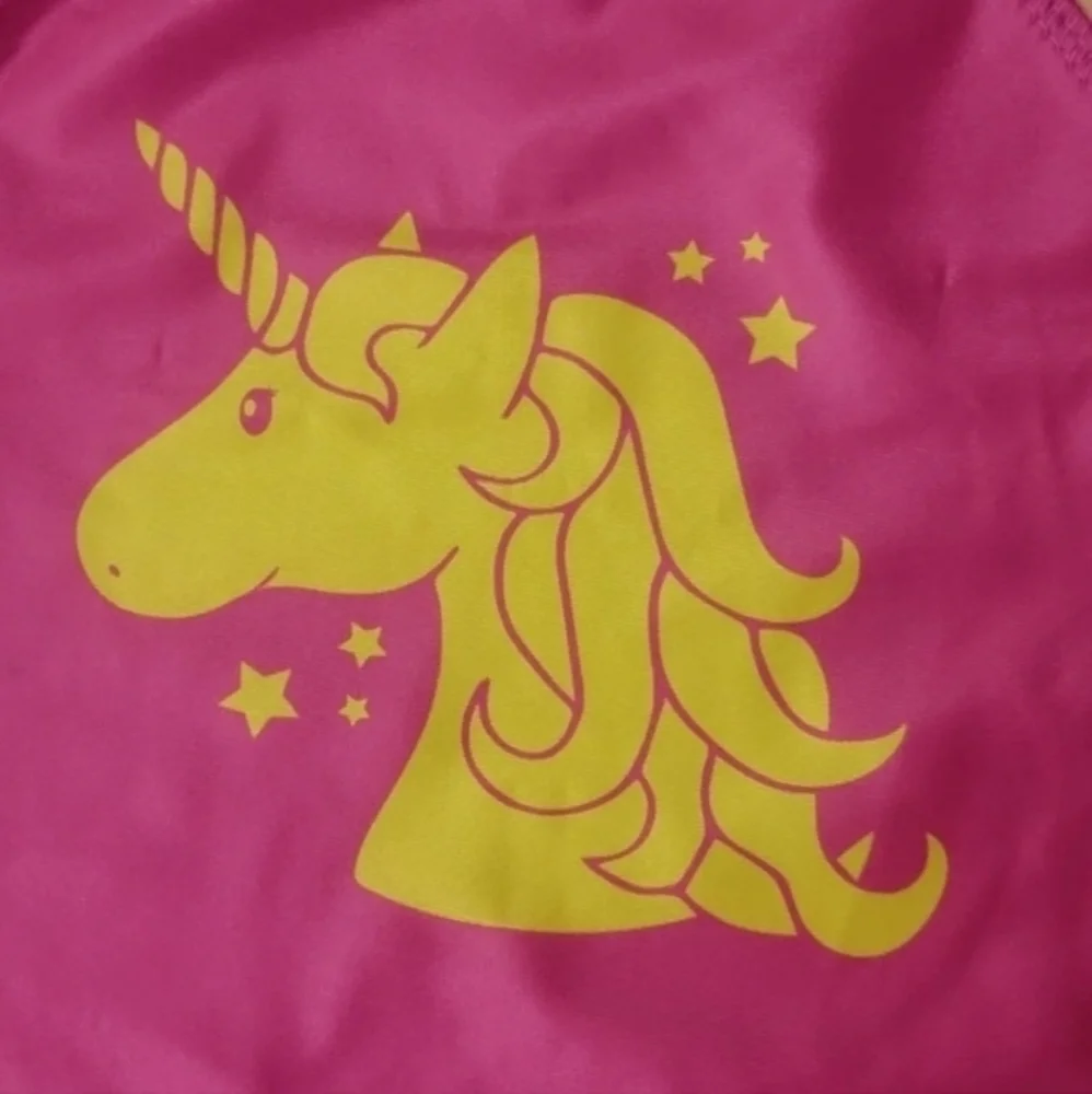 Toddler Girl Swimsuit Unicorn Pink Rashguard Set Swimwear 2‎ Piece